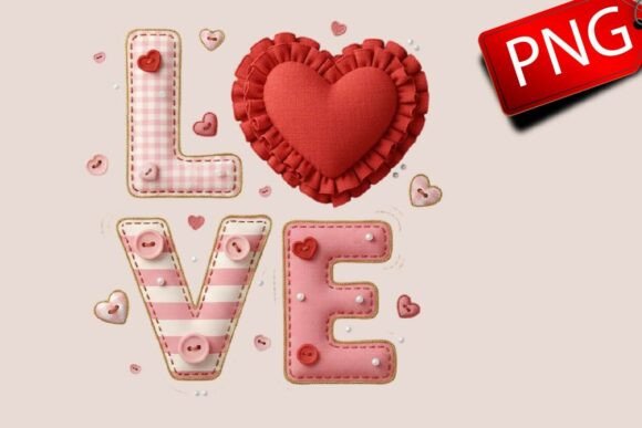 Download Cozy Lettering LOVE Valentine PNG - Love valentine png Collection