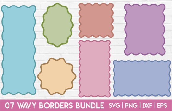 Download Wavy Border SVG Bundle Scalloped Shape - Wavy Collection