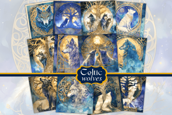 Download Mystic Wolves Digital Papers - Premium Resources