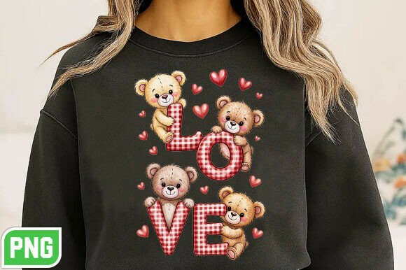 Download Teddy Bear LOVE Valentine Png - Love valentine png Collection