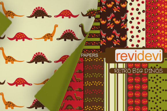 Download Dinosaur Retro Patterns - Retro patterns Collection