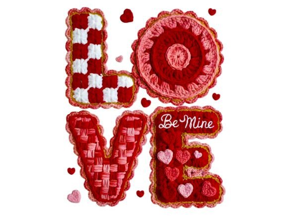 Download Faux Yarn Crochet Love Valentine PNG. - Love valentine png Collection