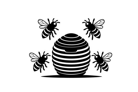 Download Vector Art of Bee Hive - Bee hive Collection